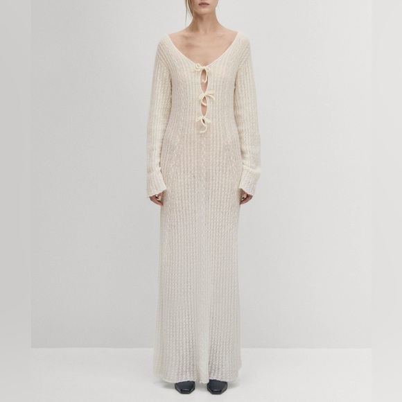 NWT ALOHAS Triza Maxi Swimsuit Coverup Dress in Cream